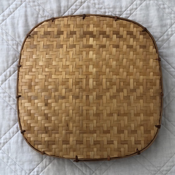 Boho Rattan Natural Wicker Wood tray Wall Hanging - Picture 5 of 12